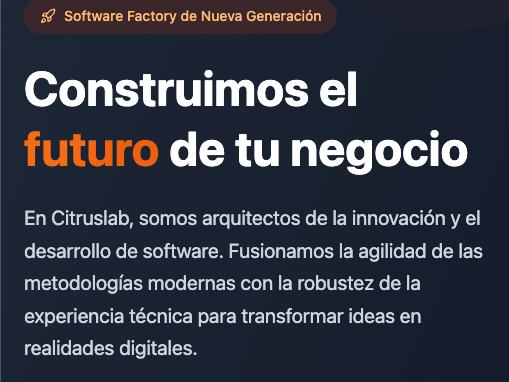 CitrusLab - Vista de Servicios